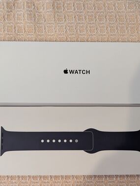 Apple Watch Black Sport Band — Smooth Silicone Replacement